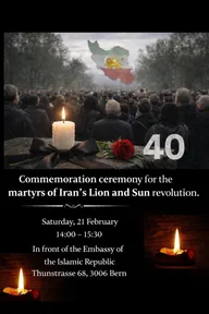 Event image for Memorial for the victims of Iran's Lion and Sun Revolution